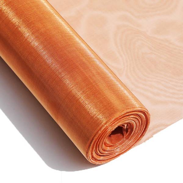 Copper woven mesh sample