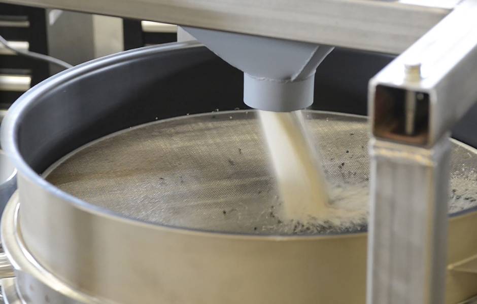 Test sieve is used for screening particles.