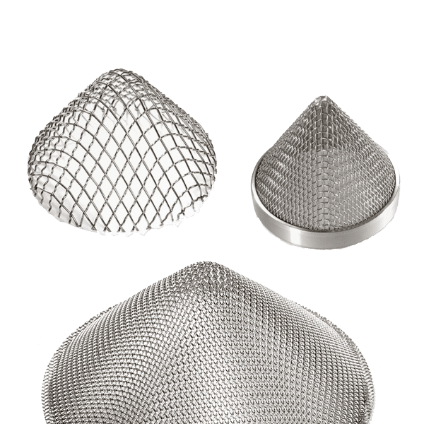 An example of fabricated mesh coned & tapered parts