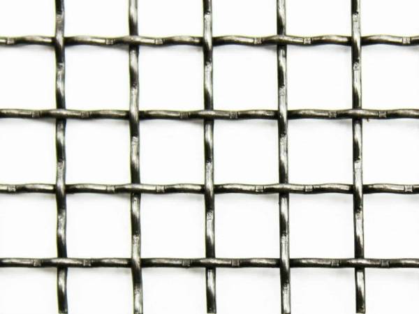 Plain carbon steel woven mesh detail