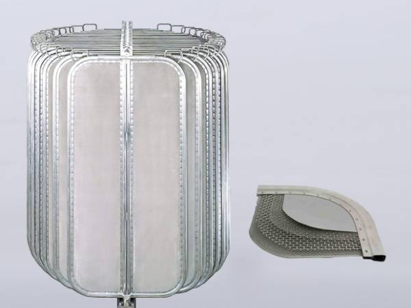 Horizontal stainless steel leaf filter