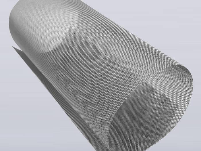 A roll of standard stainless steel insect screen