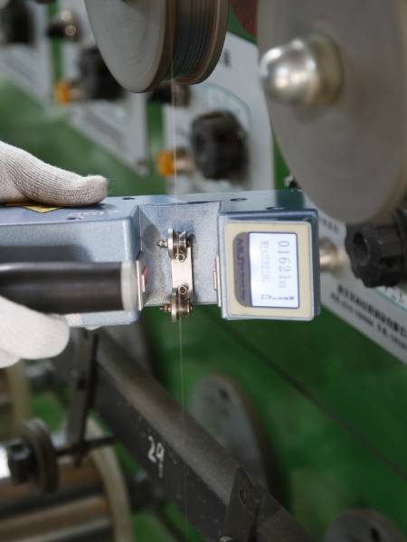 A digital caliper is used to test the stainless steel wire diameter.